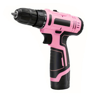 Pink Cordless Drill Driver Set 12V Electric Screwdriver Driver Tool Kit